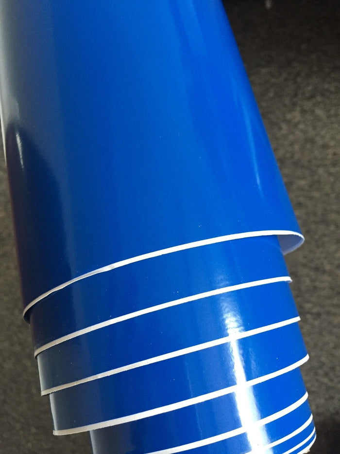 Car Vinyl Wrap BLUE GLOSS Sheet "Air Bubble Free" Car Vinyl Wrapping UK