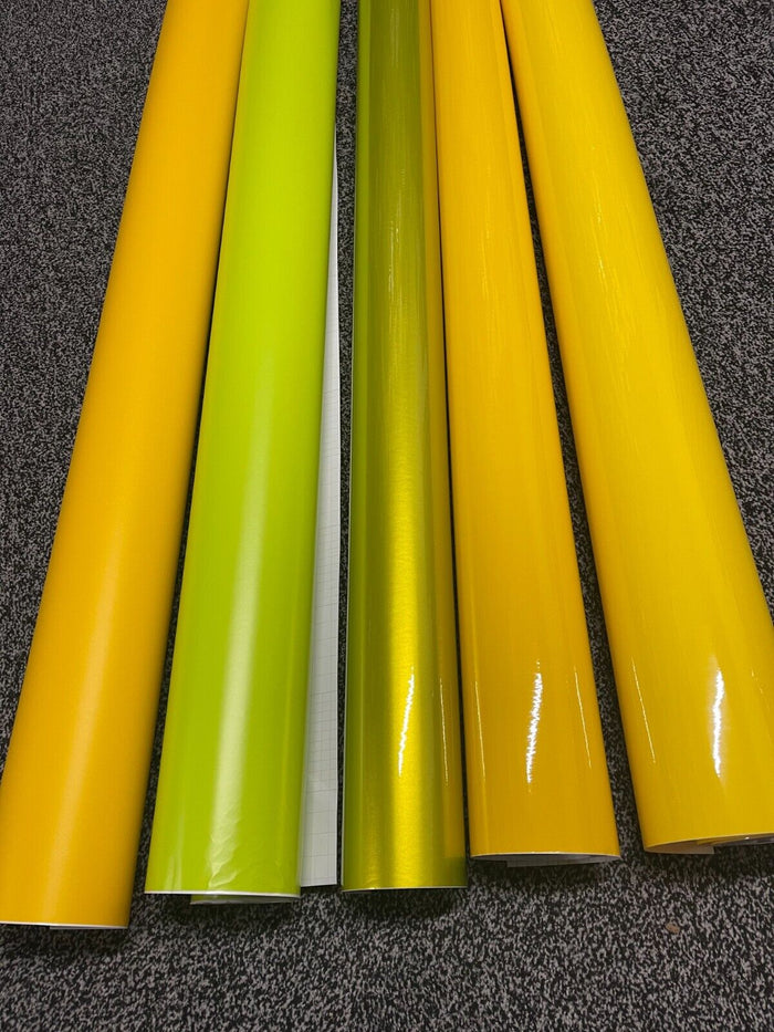 Crystal Gloss Maize Yellow Car Vinyl Wrap Film Sheet sticker Vehicle Auto Wrapping  "Air Free YELLOW UK