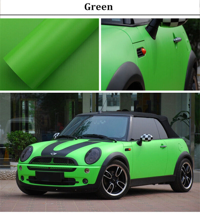 Apple Green Vehicle Matt Vinyl Wrap Sheet Film Car Wrapping  'Air Free' Car wrapping Uk