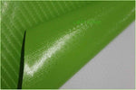 Green NEW 4D Carbon Fibre Vinyl Wrap Sticker Sheet Film -Looks Like Real Carbon Fibre