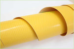 Yellow 4D:Carbon Fibre Car Vinyl Wrap Sticker Sheet Film Vehicle Auto Air Free Wrapping