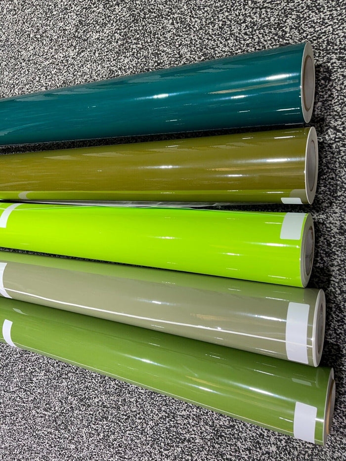 Super Gloss GREEN Car Vinyl Wrap Sheet Film Wrapping Air Bubble Free' wrapping UK