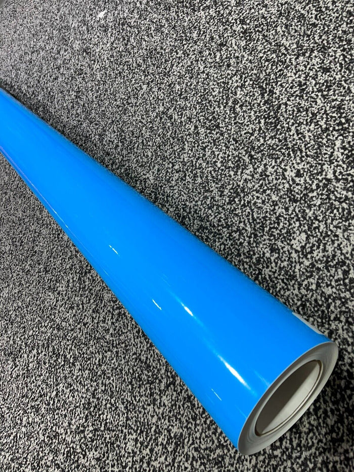 BLUE Carbon Fibre matte Gloss Vinyl Film Car Wrap DIY Waterproof 30cm x 1.52m