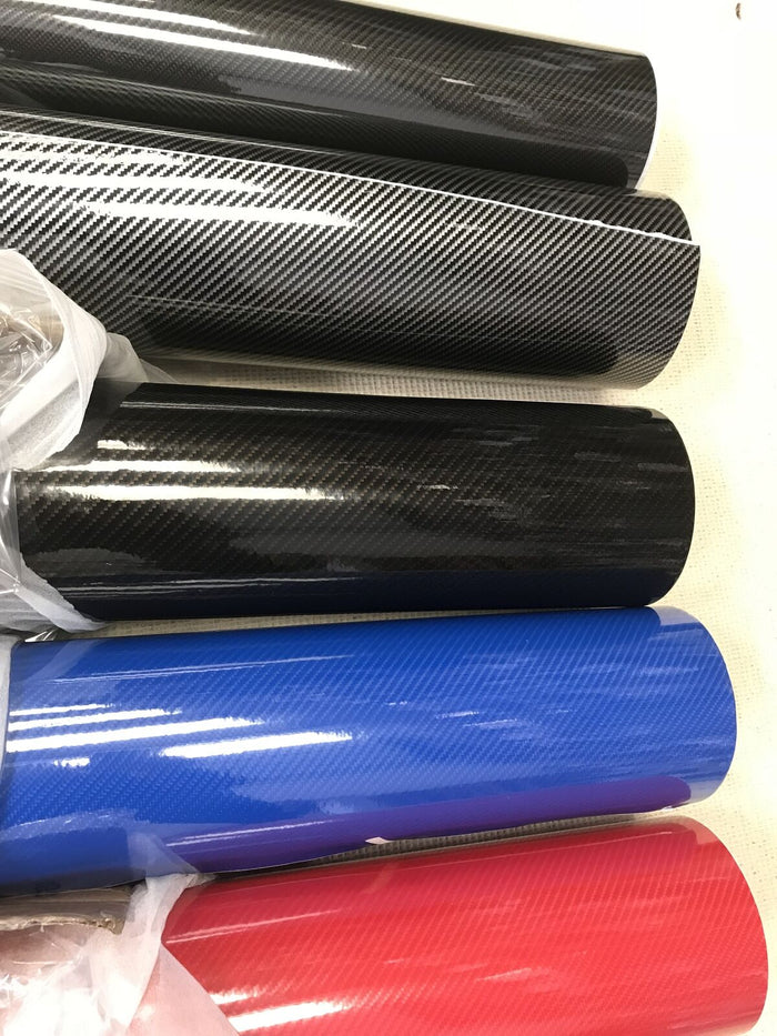 3D Navy Blue 5Diagonal Carbon Fibre Vinyl Wrap Sheet Film Sticker Car wrap 2D 3D 4D Carbon