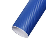 3D 4D 7 BLUE Carbon Fibre Vinyl Film Wrap DIY Waterproof Auto Motorcycle Car