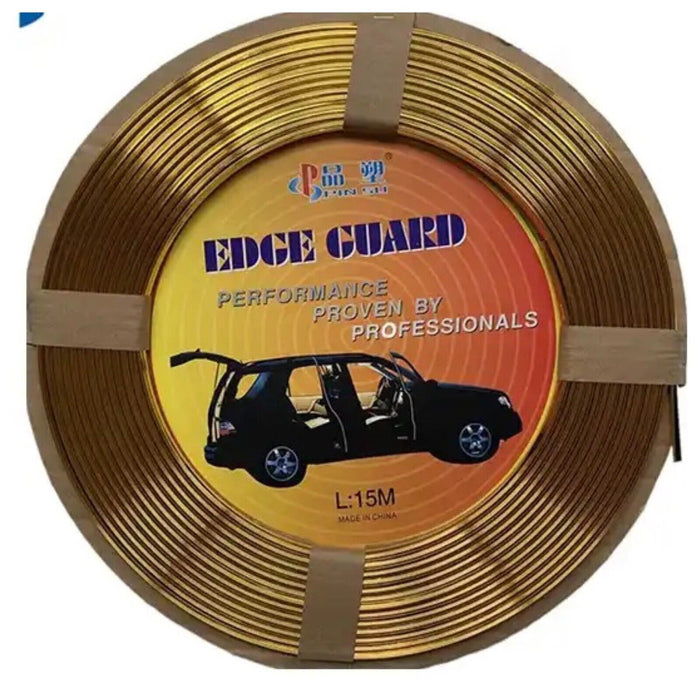 Car Molding Strip Trim Doors Protective U-Shap GOLD Chrome No Glue 8mm x 15m