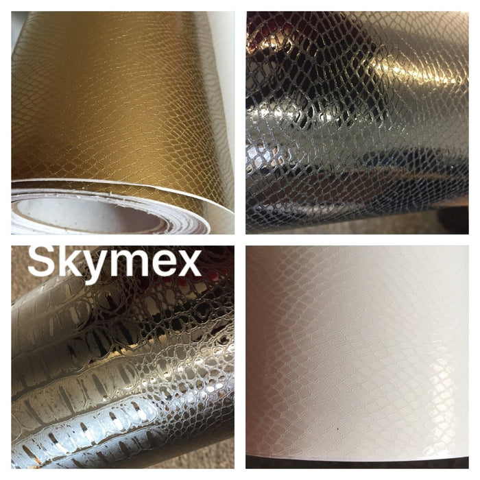 WHITE Snake Skin Car Vinyl wrap film sticker  Crocodile Snake Skin Film vehicle Wrapping Auto
