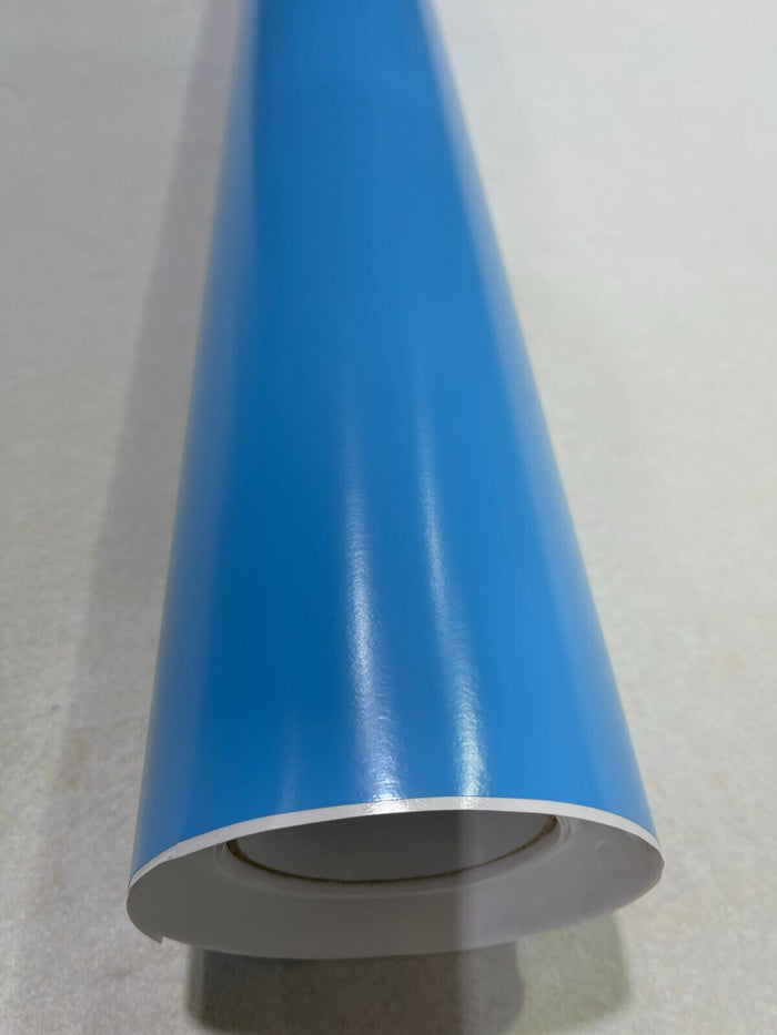 BLUE gloss BLUE Carbon Fibre matte Gloss Vinyl Film Car Wrap DIY Waterproof 30cm x 1.52m