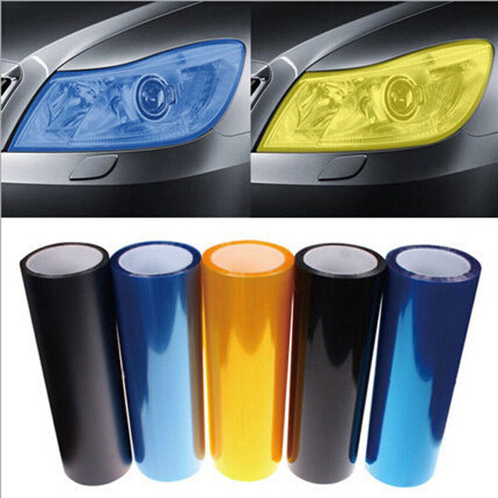 Yellow Car Tinting Light film Headlight Taillight Transparent Vinyl wrapping sticker