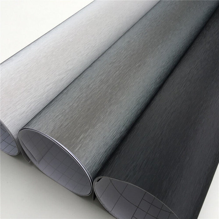 Black Vehicle Vinyl wrapping film  Brushed Aluminium Car Vinyl Wrap sticker Auto