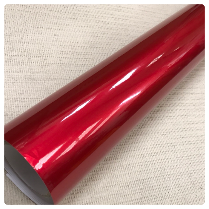 Metallic gloss Red  RED Carbon Fiber matte Gloss Vinyl Film Car Wrap DIY Waterproof ( 30cm x 1.52m )