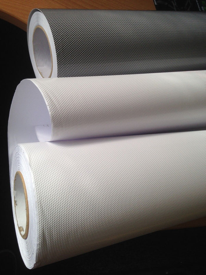 White Perforated Mesh Film For Headlight Car Tinting Tint Fly-Eyes Car Vinyl wrap.