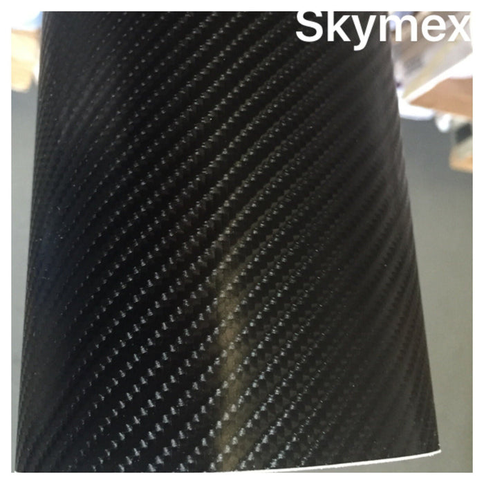 White NEW 4D Carbon Fibre Vinyl Wrap Sticker Sheet Film -Looks Like Real Carbon Fibre