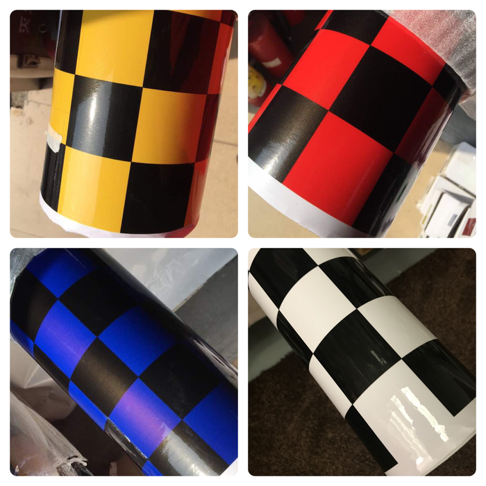 Car Vinyl Wrap CHECK CHEQUERED Car WRAPPING GRAPHIC sticker bomb Car Roof Matte