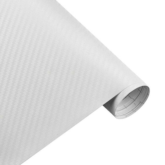 White 3D Carbon Vinyl Wrap Sheet Car Wrap Various Colours of Samples Air Bubble Free