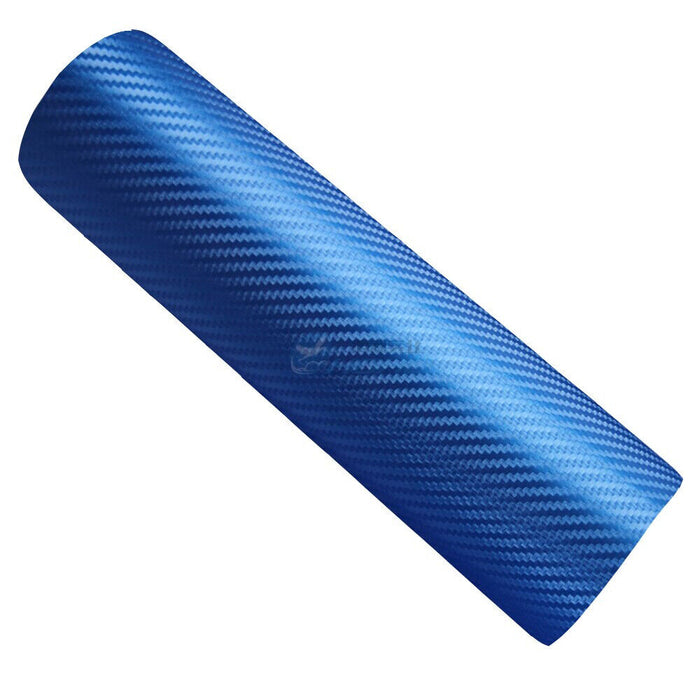 BLUE gloss BLUE Carbon Fibre matte Gloss Vinyl Film Car Wrap DIY Waterproof 30cm x 1.52m