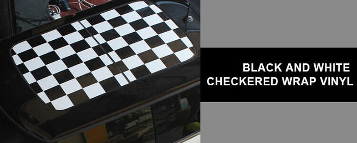 Matte Check black white Car Vinyl Wrap Sheet Film Car Wrapping 'Air Bubble Free' Gross Matte Check