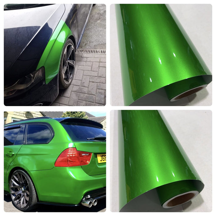 Car Vinyl Wrap Film Super Metallic GREEN Air Free Vehicle Wrapping Film Sticker